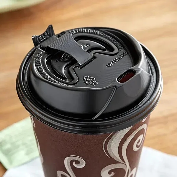 12 Oz. - 20 Oz. Insulated Paper Cup Lid, Black - 12 Oz. - 20 Oz. Insulated Paper Cup Lid, Black - Image 1 of 1