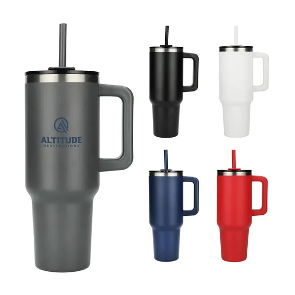 Pinnacle Recycled Travel Tumbler with Straw 40oz - Pinnacle Recycled Travel Tumbler with Straw 40oz - Image 0 of 0