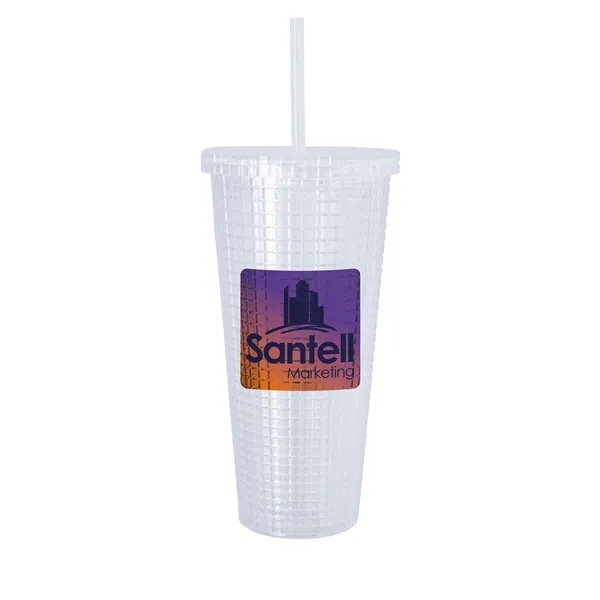 Good Value™ Square-Pattern Double-Wall Tumbler - 23 oz. - Good Value™ Square-Pattern Double-Wall Tumbler - 23 oz. - Image 2 of 10