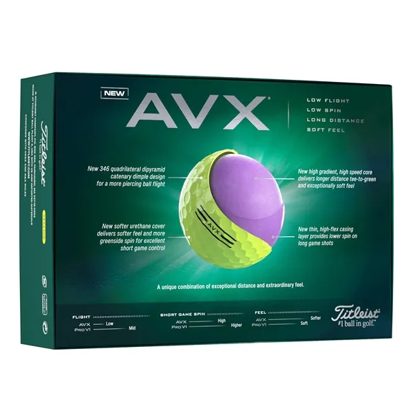Titleist® AVX® Yellow Std Serv - Titleist® AVX® Yellow Std Serv - Image 1 of 2