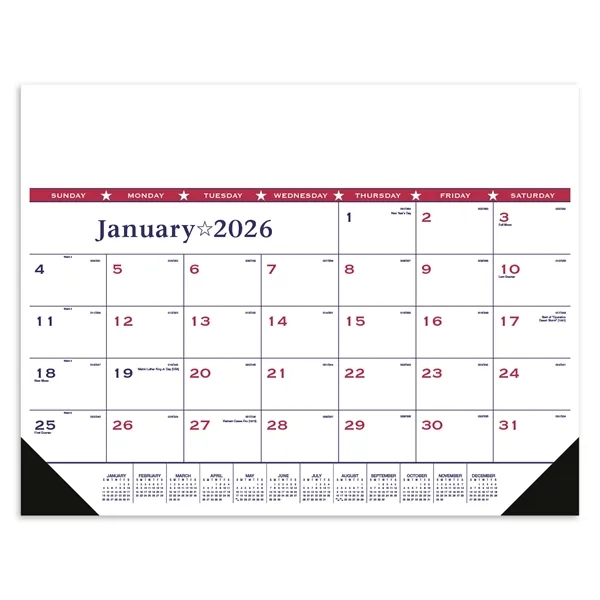 Triumph® Calendars Patriotic Desk Pad with Vinyl Corners - Triumph® Calendars Patriotic Desk Pad with Vinyl Corners - Image 4 of 13