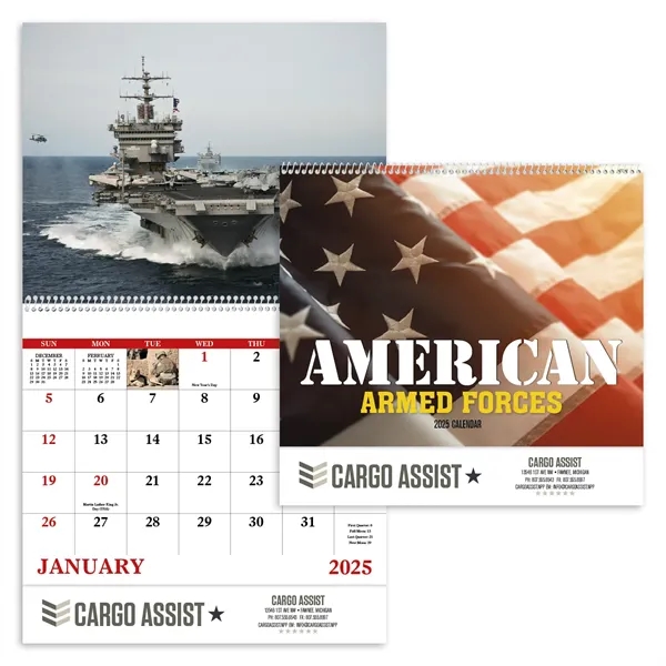 Good Value™ American Armed Forces - Spiral Calendar - Good Value™ American Armed Forces - Spiral Calendar - Image 0 of 2