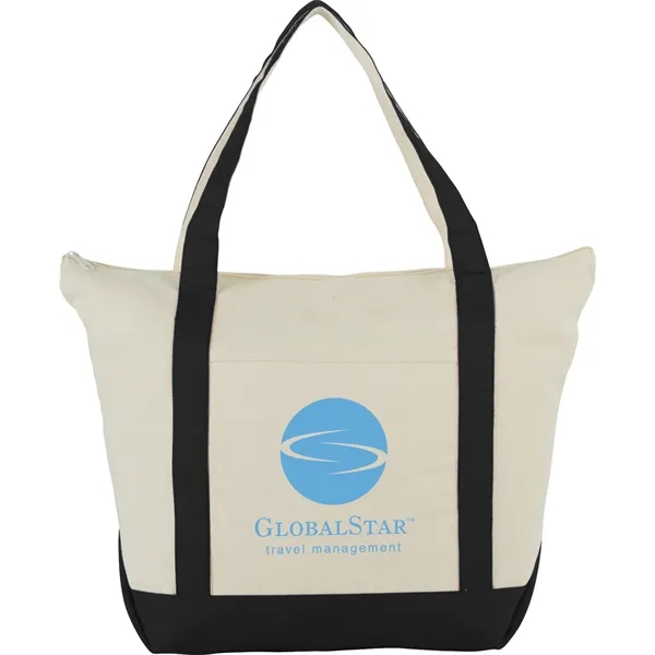 Custom Classic 12oz Cotton Canvas Zippered Boat Tote