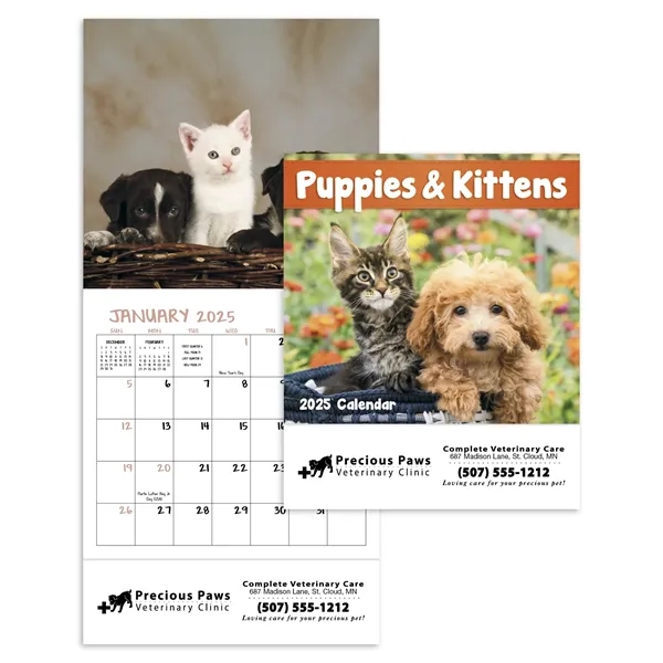 Good Value™ Puppies & Kittens - Mini Calendar - Good Value™ Puppies & Kittens - Mini Calendar - Image 0 of 2