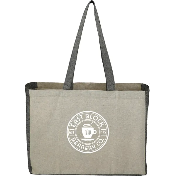 Recycled Cotton Contrast Side Shopper Tote - Recycled Cotton Contrast Side Shopper Tote - Image 0 of 0