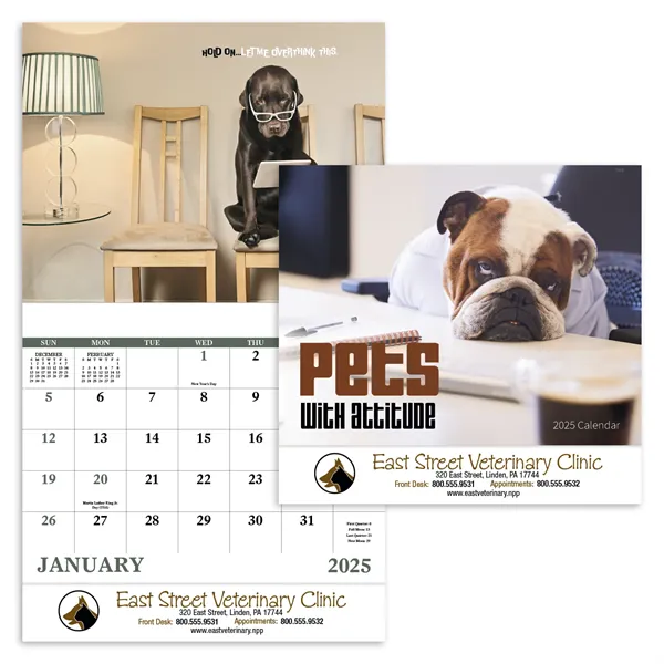 Good Value™ Pets with Attitude - Stapled Calendar - Good Value™ Pets with Attitude - Stapled Calendar - Image 0 of 1