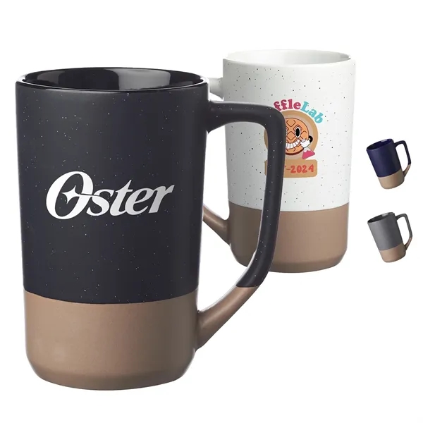 17 oz. Two-Tone Ceramic Mugs with Speckled Glaze - 17 oz. Two-Tone Ceramic Mugs with Speckled Glaze - Image 0 of 4