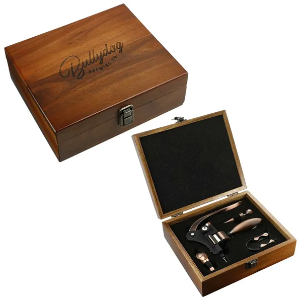 Graze Wood and Metal Wine Set - Graze Wood and Metal Wine Set - Image 0 of 0