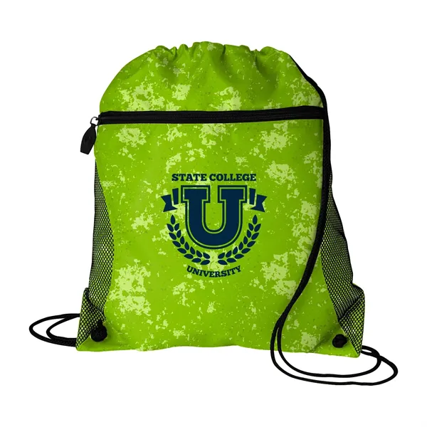 Good Value™ Distressed Printed Mesh Pocket Drawcord - Good Value™ Distressed Printed Mesh Pocket Drawcord - Image 0 of 2