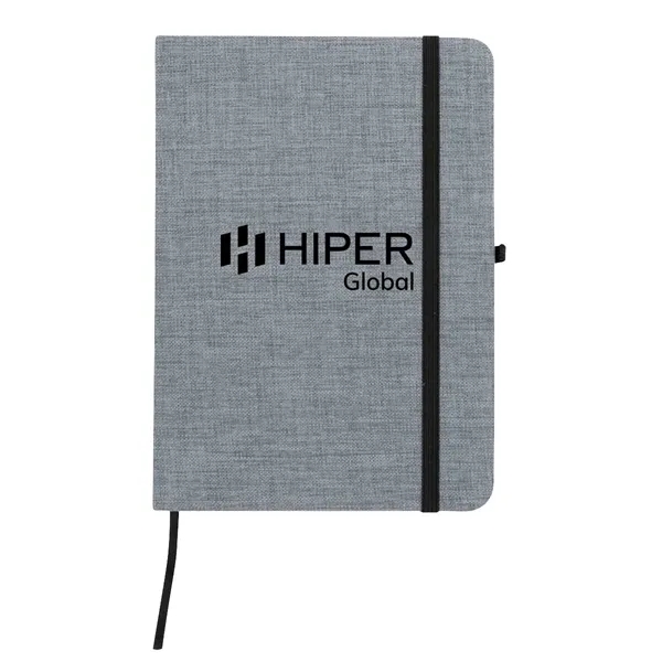 RPET Heathered Journal with pen loop - RPET Heathered Journal with pen loop - Image 2 of 11