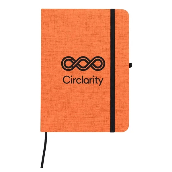 RPET Heathered Journal with pen loop - RPET Heathered Journal with pen loop - Image 6 of 11