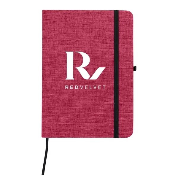RPET Heathered Journal with pen loop - RPET Heathered Journal with pen loop - Image 7 of 11