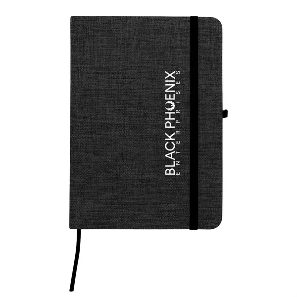 RPET Heathered Journal with pen loop - RPET Heathered Journal with pen loop - Image 4 of 11