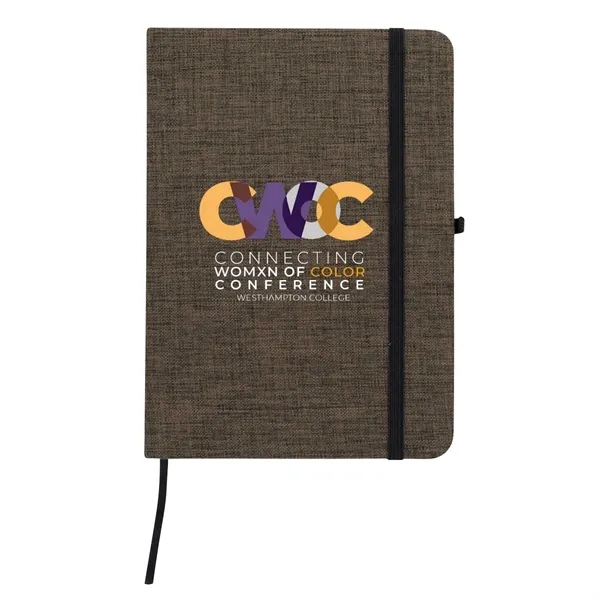 Full Color RPET Heathered Journal with pen loop - Full Color RPET Heathered Journal with pen loop - Image 1 of 10