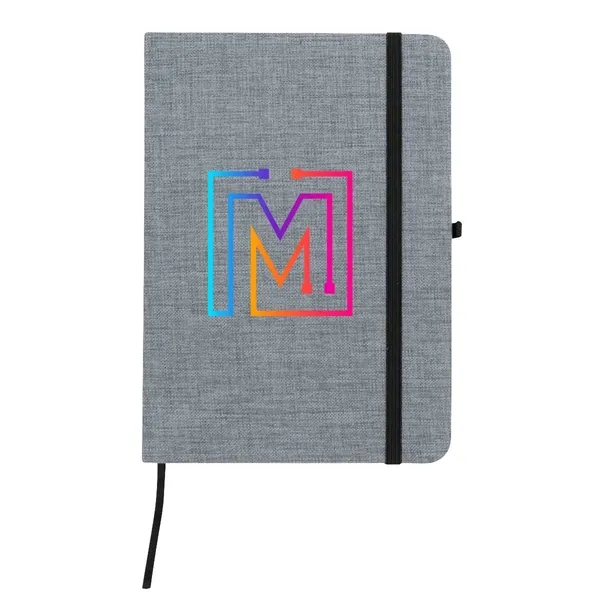 Full Color RPET Heathered Journal with pen loop - Full Color RPET Heathered Journal with pen loop - Image 2 of 10