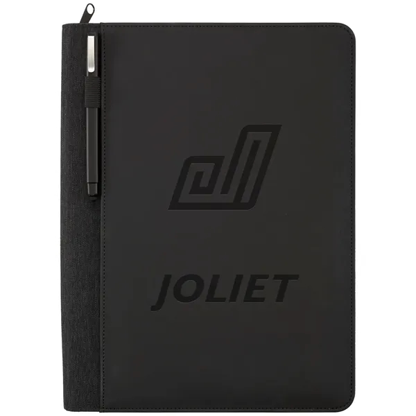 Custom FSC® Mix Vienna Heathered Zippered Padfolio