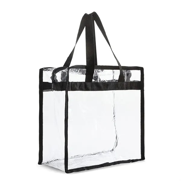 Stadium Compliant Clear Zippered Tote Bag - Stadium Compliant Clear Zippered Tote Bag - Image 1 of 12