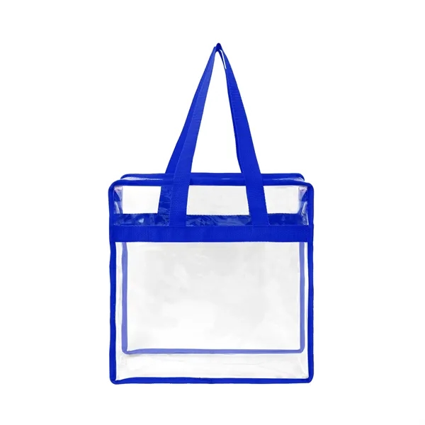 Stadium Compliant Clear Zippered Tote Bag - Stadium Compliant Clear Zippered Tote Bag - Image 3 of 12