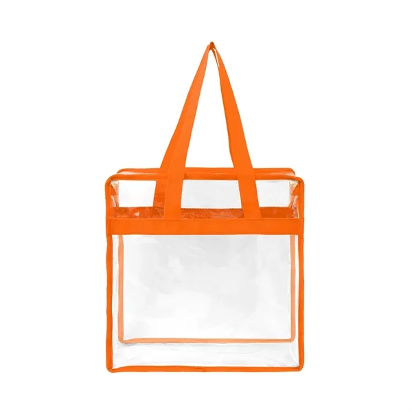 Stadium Compliant Clear Zippered Tote Bag - Stadium Compliant Clear Zippered Tote Bag - Image 7 of 12