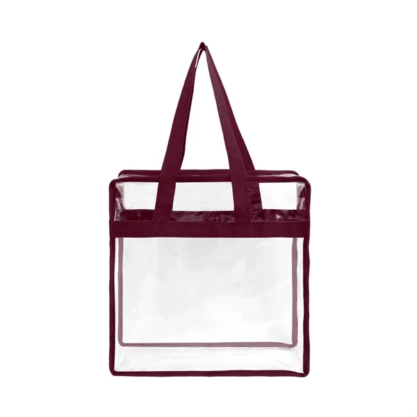 Stadium Compliant Clear Zippered Tote Bag - Stadium Compliant Clear Zippered Tote Bag - Image 11 of 12