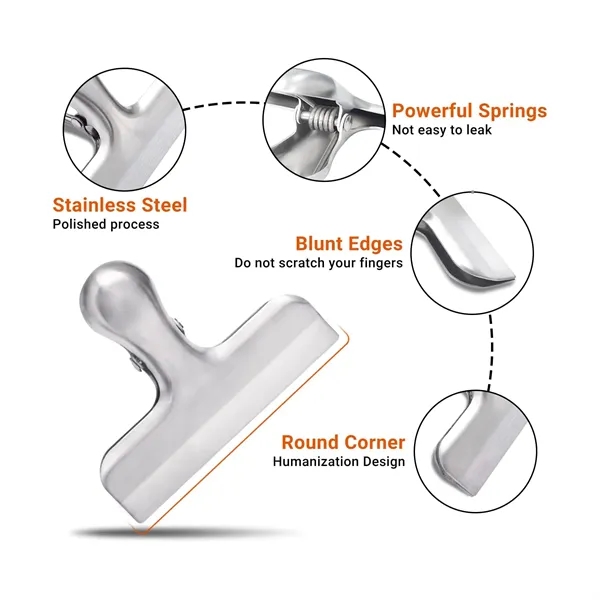 Stainless Steel Food Chip Clip - Stainless Steel Food Chip Clip - Image 2 of 4