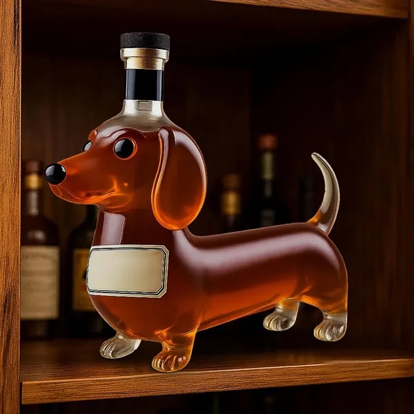 3D Sculpted Dachshund Shape Whiskey Glass Tumbler - 3D Sculpted Dachshund Shape Whiskey Glass Tumbler - Image 3 of 3