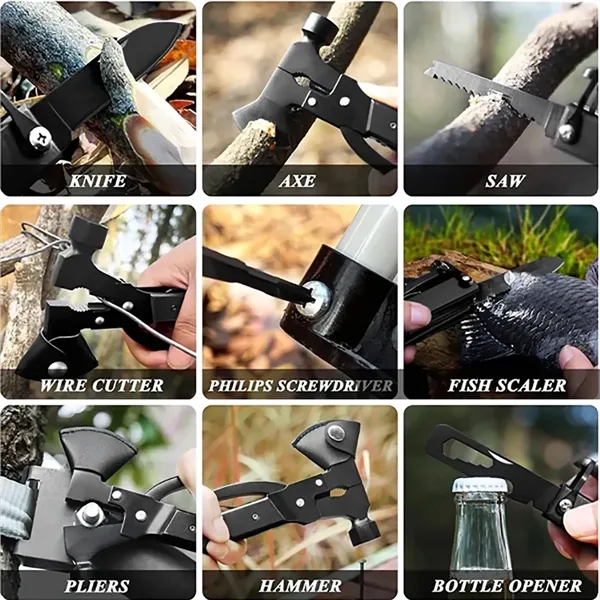 Customized 14 in 1 Multitool Axe Hatchet Camping Gear Tool - Customized 14 in 1 Multitool Axe Hatchet Camping Gear Tool - Image 2 of 2