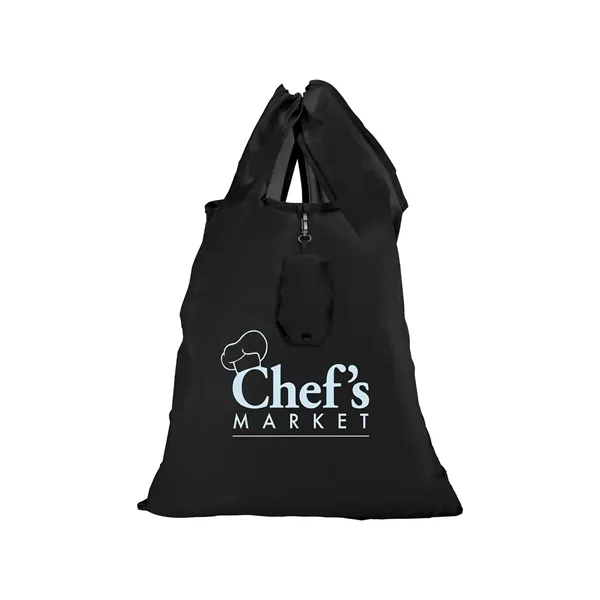 Prime Line. Polyester Folding Grocery Tote Bag. - Prime Line. Polyester Folding Grocery Tote Bag. - Image 2 of 4