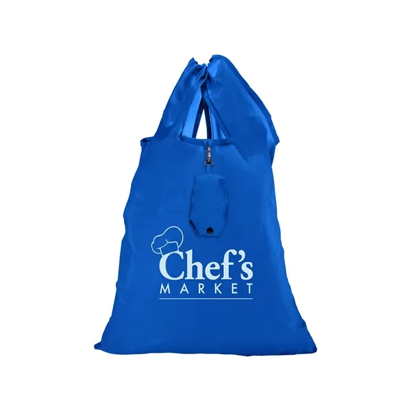 Prime Line. Polyester Folding Grocery Tote Bag. - Prime Line. Polyester Folding Grocery Tote Bag. - Image 3 of 4