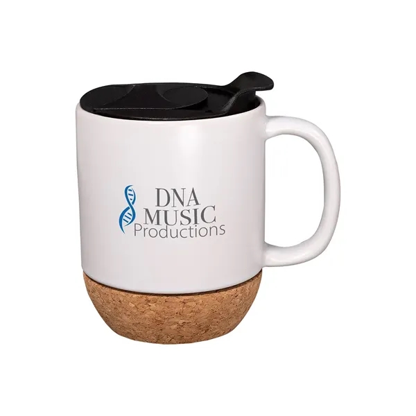 Prime Line. 14 oz. Ceramic Mug With Cork Base. - Prime Line. 14 oz. Ceramic Mug With Cork Base. - Image 2 of 3