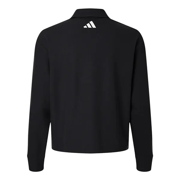 Adidas Women's Beyond Long Sleeve Loose Polo - Adidas Women's Beyond Long Sleeve Loose Polo - Image 2 of 2