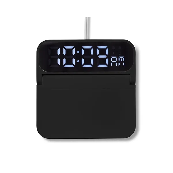 Foldable Alarm Clock & Wireless Charger - Foldable Alarm Clock & Wireless Charger - Image 2 of 4
