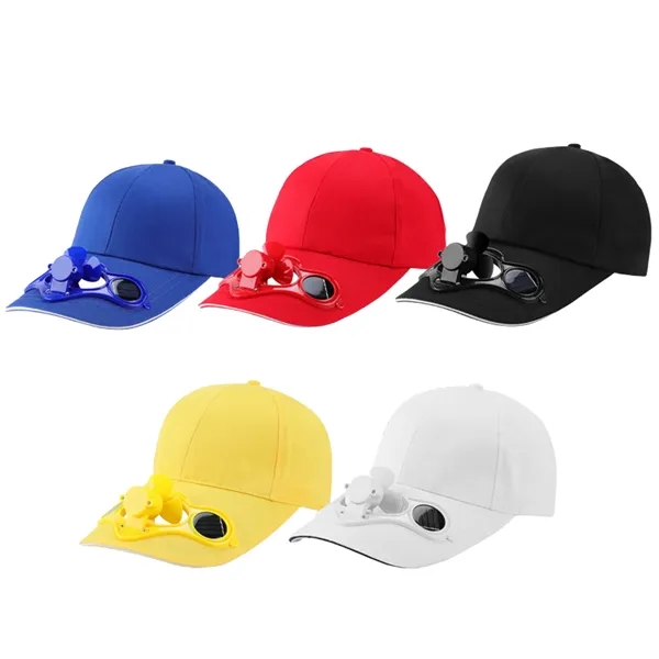 Cooling Baseball Cap with Solar Powered Fan - Cooling Baseball Cap with Solar Powered Fan - Image 2 of 9