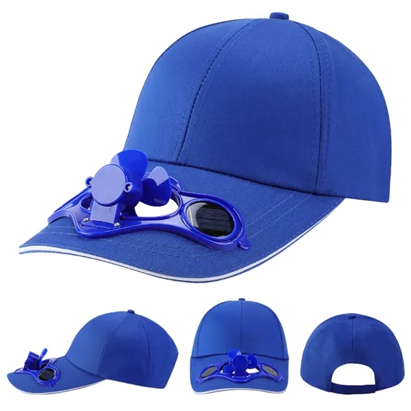 Cooling Baseball Cap with Solar Powered Fan - Cooling Baseball Cap with Solar Powered Fan - Image 6 of 9