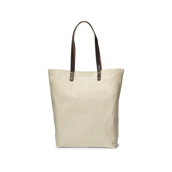 Prime Line. Urban Cotton Tote Bag with Leather Handles. - Prime Line. Urban Cotton Tote Bag with Leather Handles. - Image 5 of 5