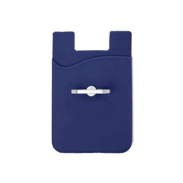 Silicone Card Holder with Metal Ring Phone Stand - Silicone Card Holder with Metal Ring Phone Stand - Image 4 of 12