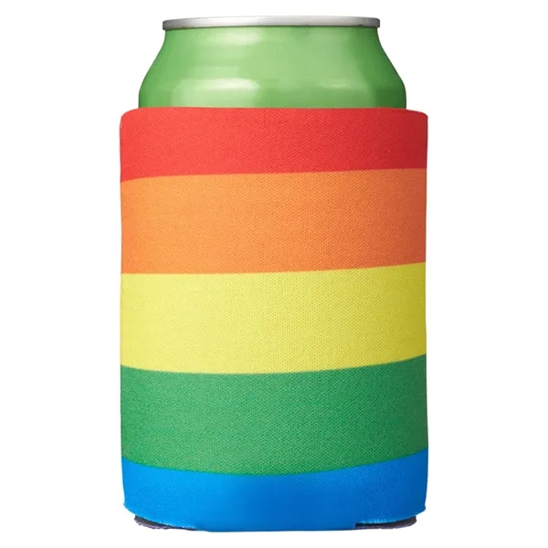Prime Line. b.free Rainbow Pride Folding Can Cooler. - Prime Line. b.free Rainbow Pride Folding Can Cooler. - Image 0 of 2