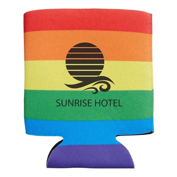 Prime Line. b.free Rainbow Pride Folding Can Cooler. - Prime Line. b.free Rainbow Pride Folding Can Cooler. - Image 2 of 2