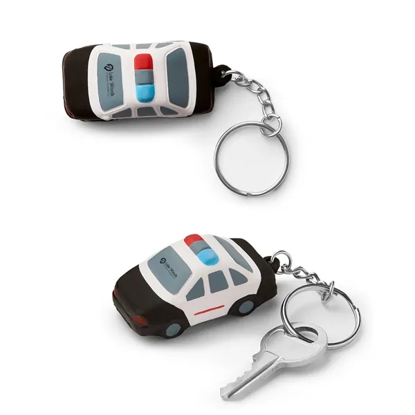 Police Car Shape Stress Ball Keychain - Police Car Shape Stress Ball Keychain - Image 2 of 2