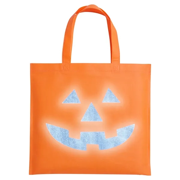 Prime Line. Halloween Pumpkin Reflective Tote Bag. - Prime Line. Halloween Pumpkin Reflective Tote Bag. - Image 1 of 2