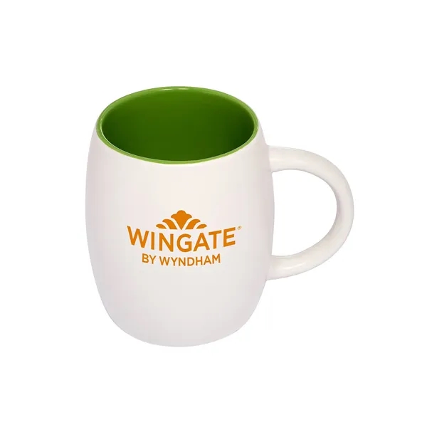 14 oz Morning Show Ceramic Barrel Mug - 14 oz Morning Show Ceramic Barrel Mug - Image 1 of 3