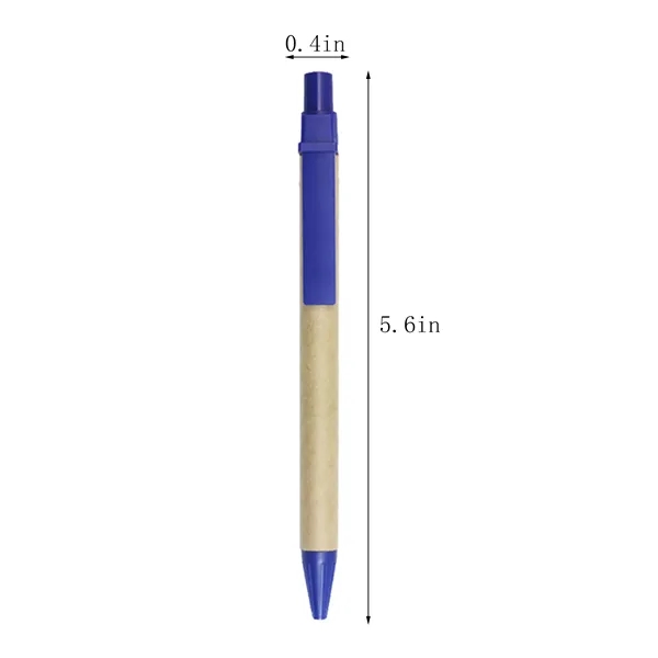 Eco-Friendly Kraft Paper Tube Retractable Ballpoint Pen - Eco-Friendly Kraft Paper Tube Retractable Ballpoint Pen - Image 1 of 2