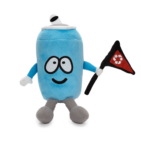 Custom Plush Toy - Blue Recycle Can