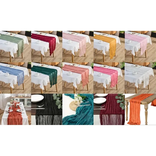 Cheesecloth Table Runner - Cheesecloth Table Runner - Image 7 of 8