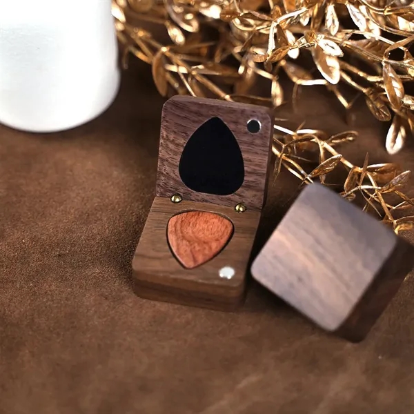 Magnetic Sturdy Wood Guitar Picks With Storage Case Walnut - Magnetic Sturdy Wood Guitar Picks With Storage Case Walnut - Image 2 of 8