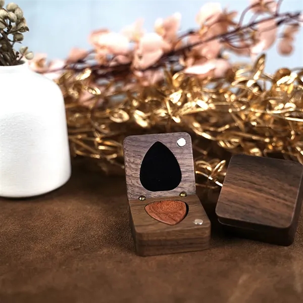 Magnetic Sturdy Wood Guitar Picks With Storage Case Walnut - Magnetic Sturdy Wood Guitar Picks With Storage Case Walnut - Image 8 of 8
