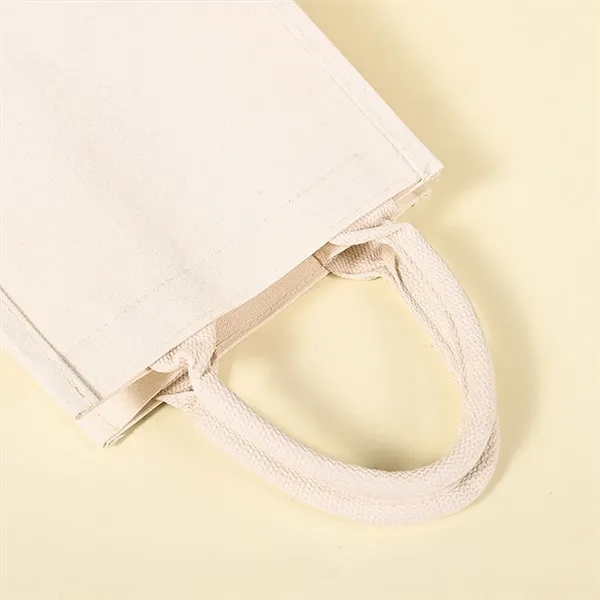 Custom Burlap Film Covered Canvas Tote Bag - Custom Burlap Film Covered Canvas Tote Bag - Image 4 of 4