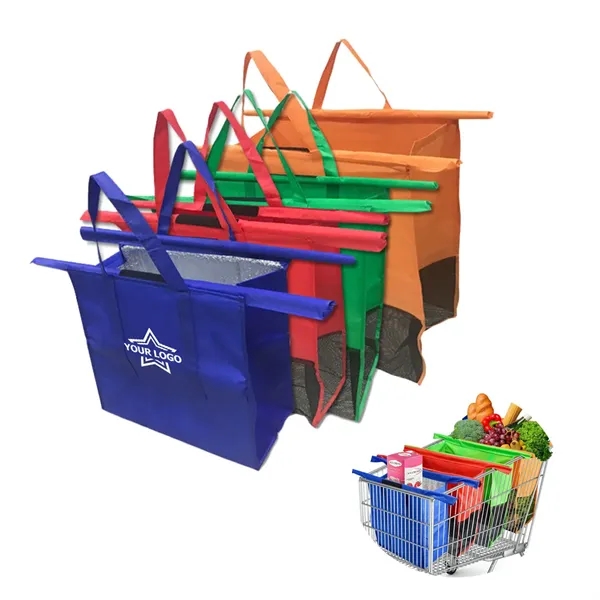 A Set Of 4 Reusable Grocery Shopping Cart Trolley Bags - A Set Of 4 Reusable Grocery Shopping Cart Trolley Bags - Image 0 of 5