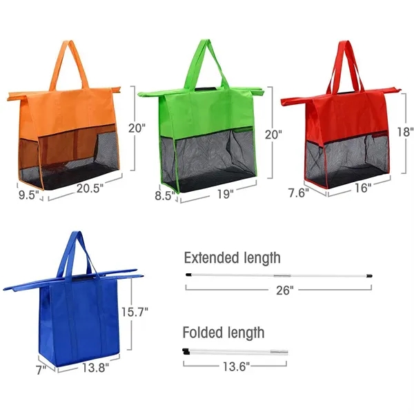 A Set Of 4 Reusable Grocery Shopping Cart Trolley Bags - A Set Of 4 Reusable Grocery Shopping Cart Trolley Bags - Image 1 of 5
