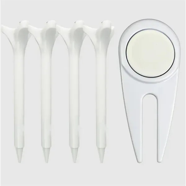 Divot Tool with (4) 2 3/4" Plastic Tees - Divot Tool with (4) 2 3/4" Plastic Tees - Image 2 of 2
